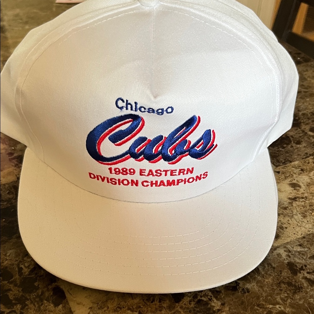 Chicago Cubs 1989 Division Champions White Cap